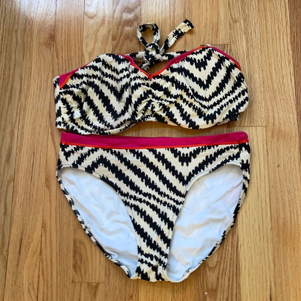 Fantasie two piece zebra print swimsuit